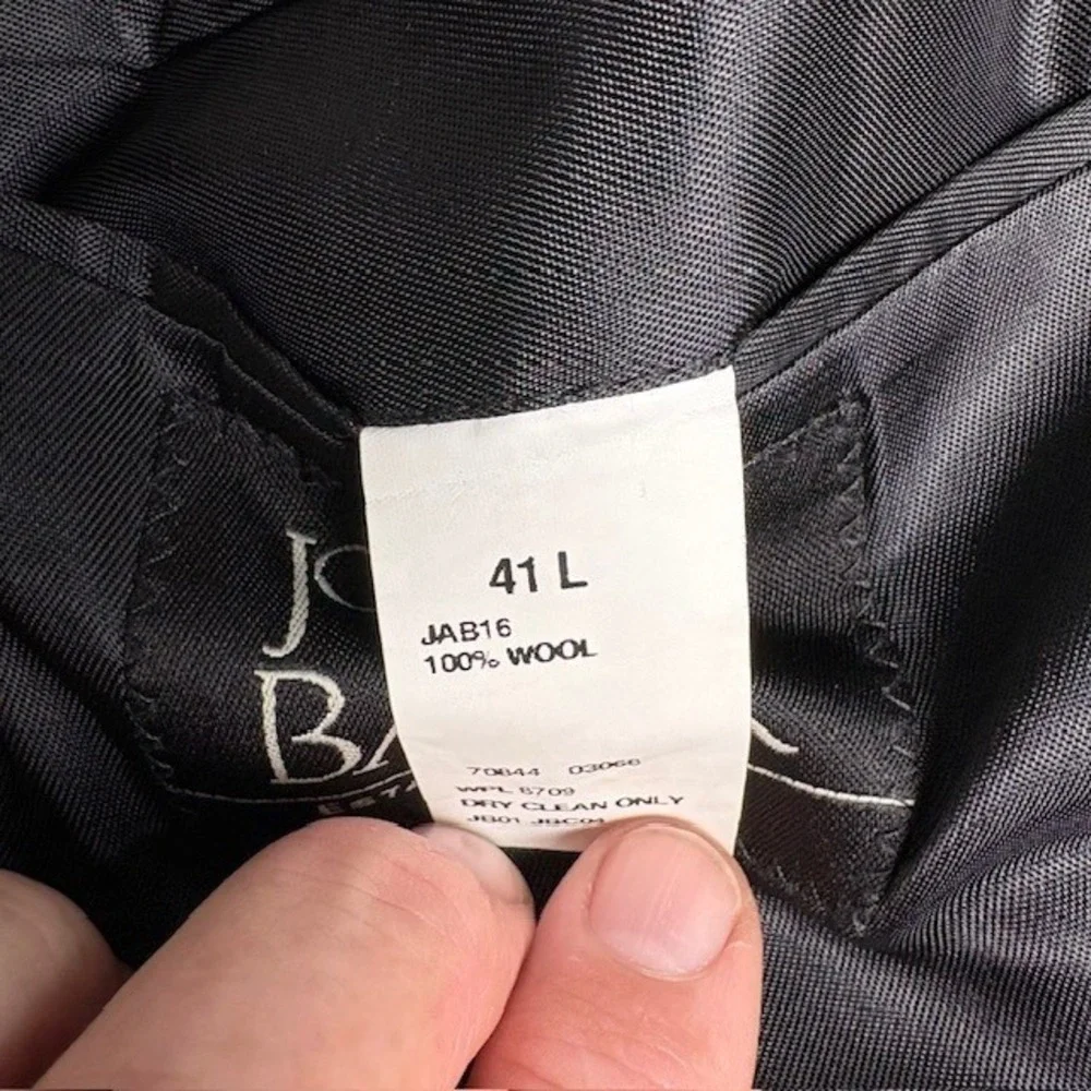 JOS A BANK Men's 41 L Charcoal Wool Suit‎ Jacket Blazer Professional Business